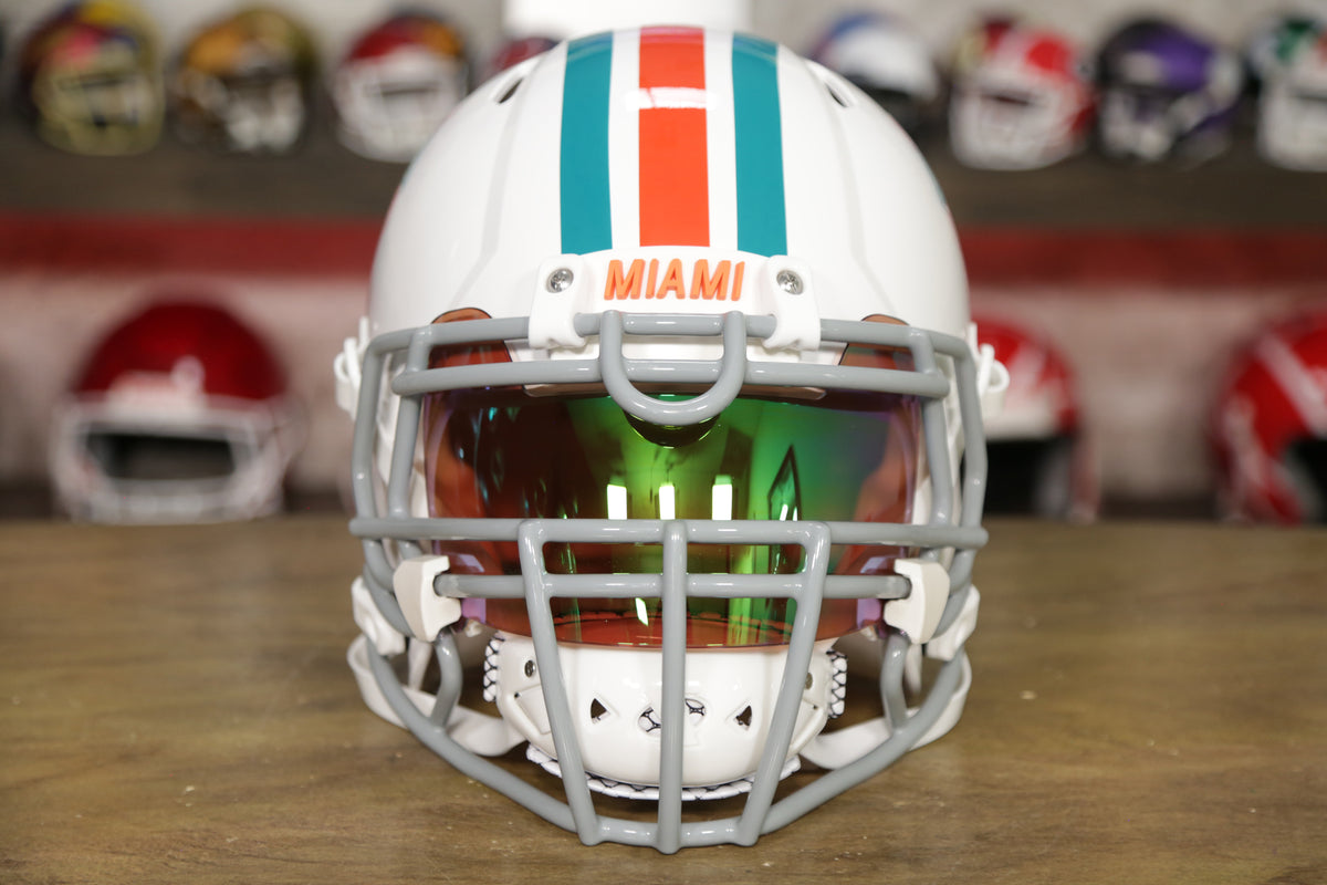 MIAMI DOLPHINS THROWBACK MINI SIDE HELMET DECAL SET circa 1974