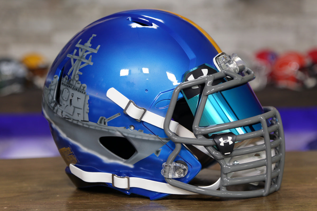 Dallas Cowboys Navy and Blue Flash Helmet Build – Green Gridiron, Inc.