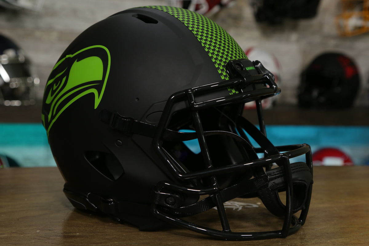 Unsigned Seattle Seahawks Eclipse Black Speed Mini Helmet Stock #163519 -  NFL Mini Helmets