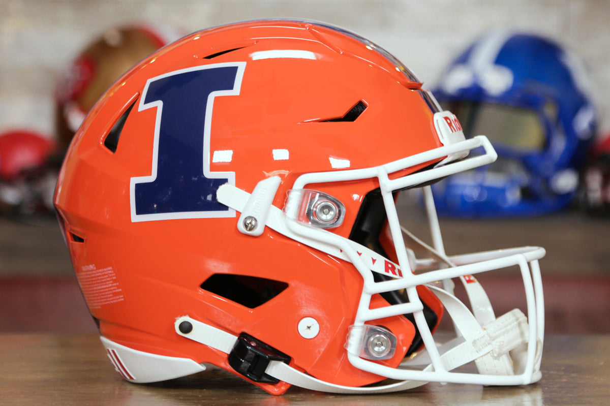 Illinois Fighting Illini Orange NCAA Riddell Speed Mini Football Helmet