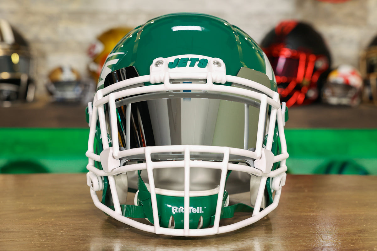 New York Jets Riddell Speed Authentic Helmet - 1978-1989 Throwback – Green  Gridiron, Inc.