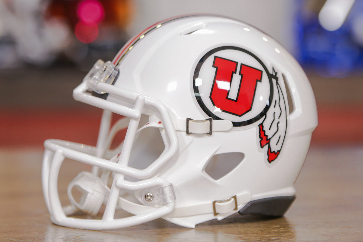 Riddell Utah Utes White Speed Mini Helmet