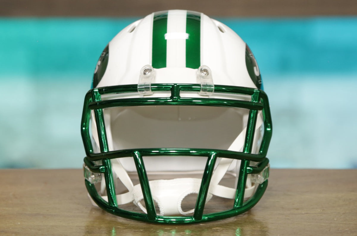 New York NY Jets Riddell Speed Mini Football Helmet - New in Riddell Box -  2019 Green Shell