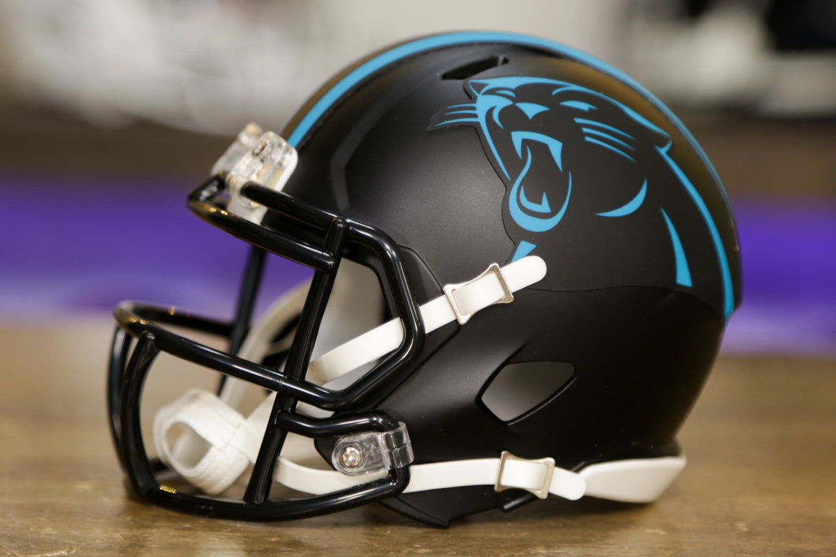 Carolina Panthers NFL Amp Alternate Speed Riddell Mini Helmets for