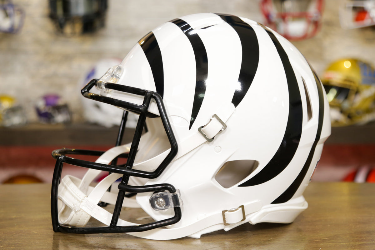 Cincinnati Bengals Helmet Riddell Authentic Full Size SpeedFlex Style  On-Field Alternate - Special Order - Caseys Distributing