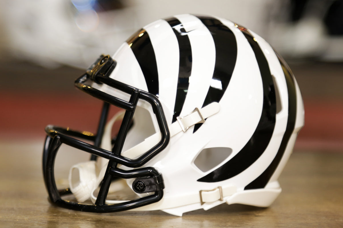 Riddell Cincinnati Bengals Flat White Alternate Revolution Speed Mini  Football Helmet