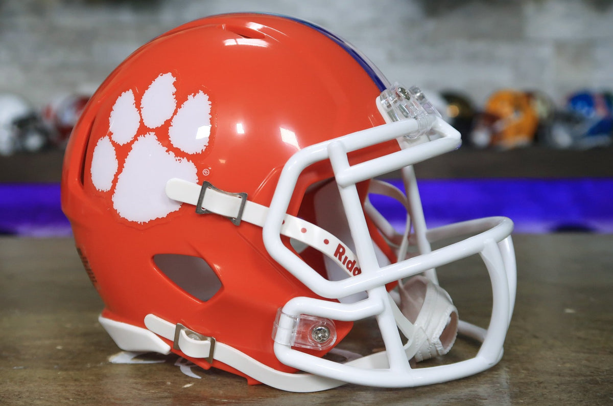 Clemson mini sale football helmet