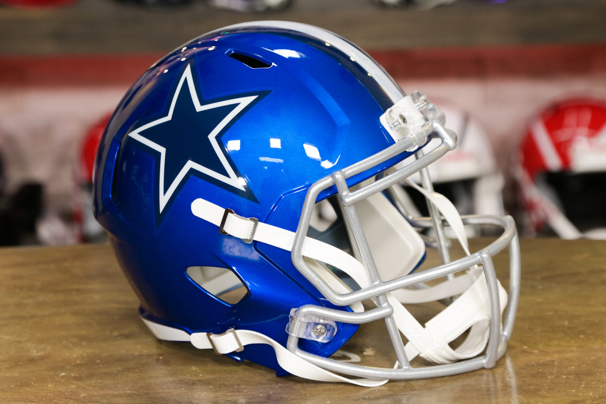 Dallas Cowboys full size Riddell Football Helmet adorned with Genuine –  crystal swagger