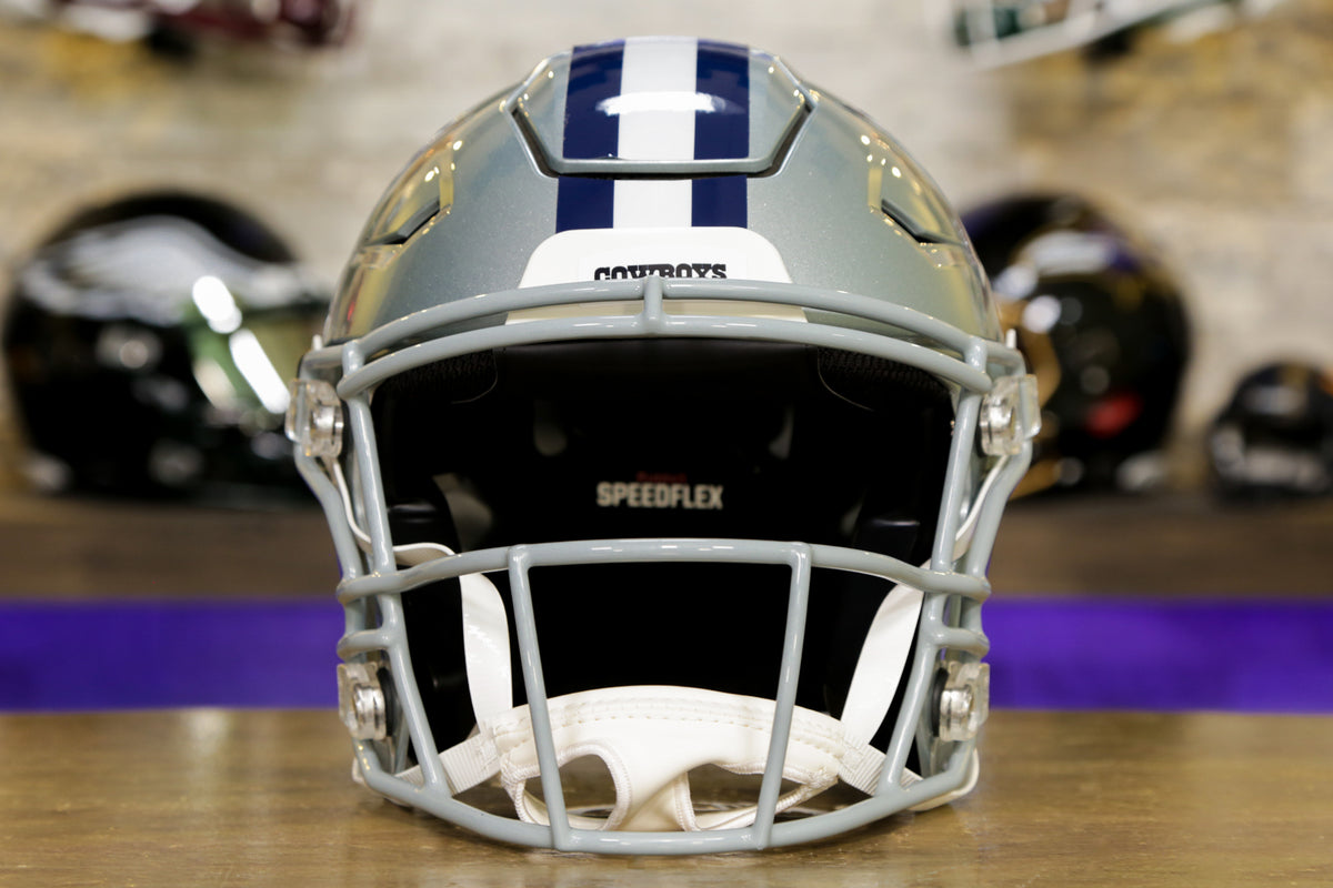 Dallas Cowboys Navy and Blue Flash Helmet Build – Green Gridiron, Inc.