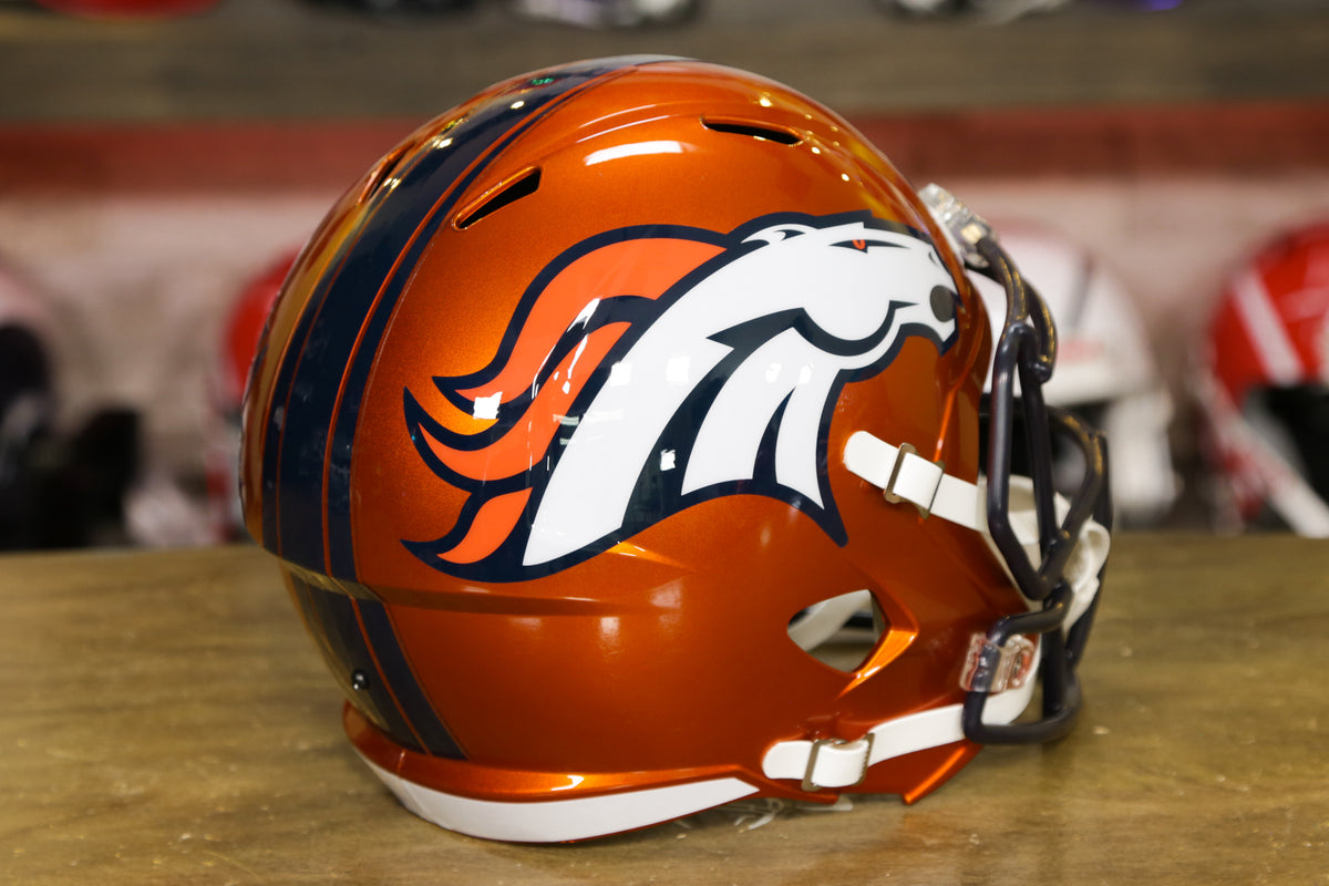 Denver Broncos (Color Rush) Riddell Speed Mini Helmet (PRE-ORDER Ships Late  November) - CLARKtoys