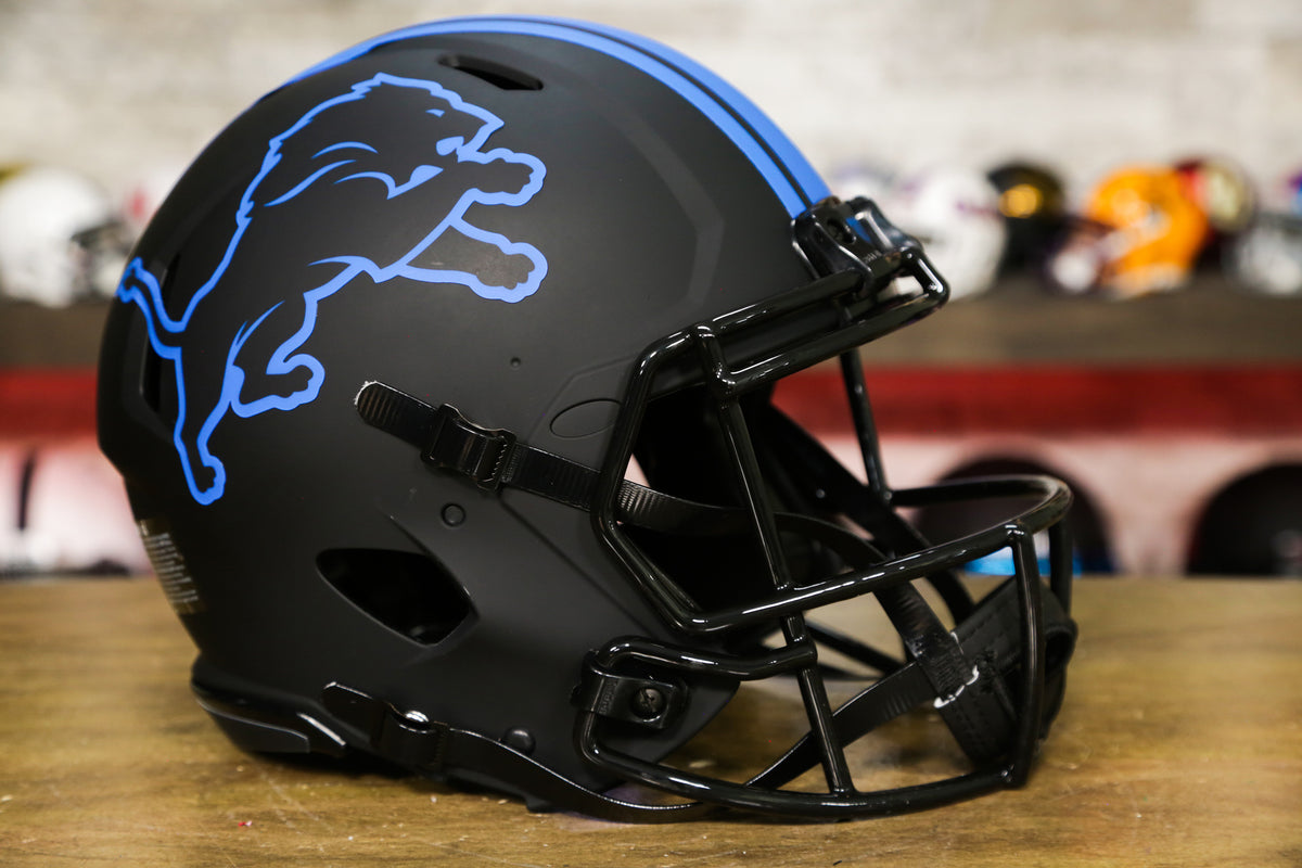 Detroit Lions Riddell Lunar Eclipse Full Size Speed Authentic Helmet