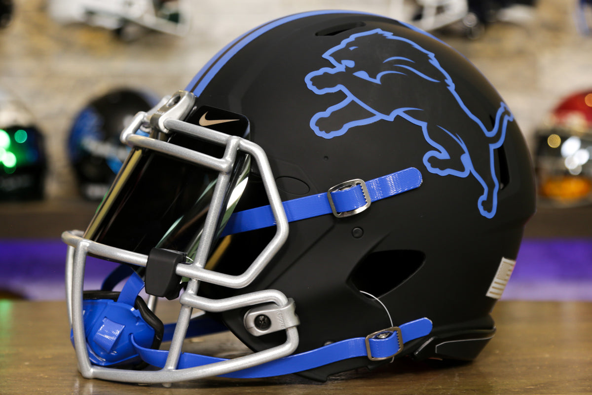 Detroit Lions Authentic Full Size Speed Helmet - ECLIPSE — Game