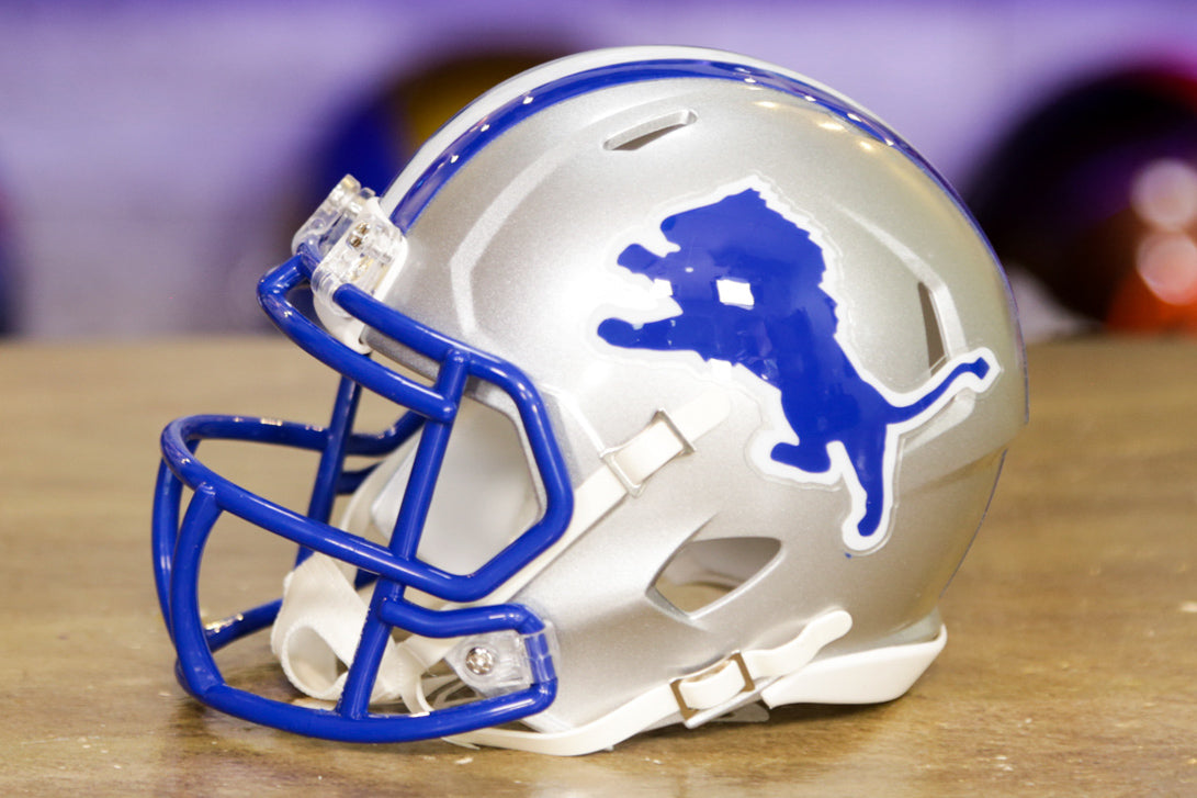 Detroit Lions Throwback 2009 to 2016 Riddell Mini Helmet