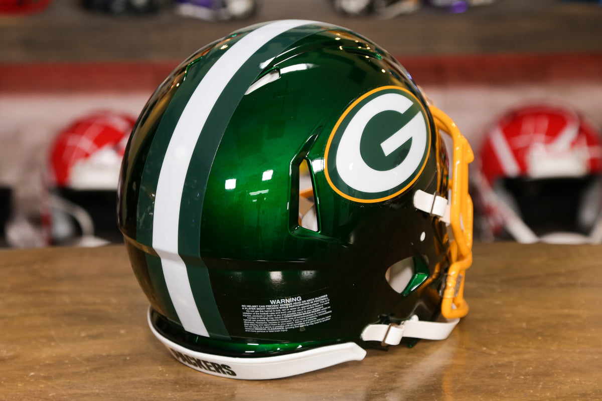 Green Bay Packers Riddell Speed Replica Helmet - Flash – Green Gridiron,  Inc.