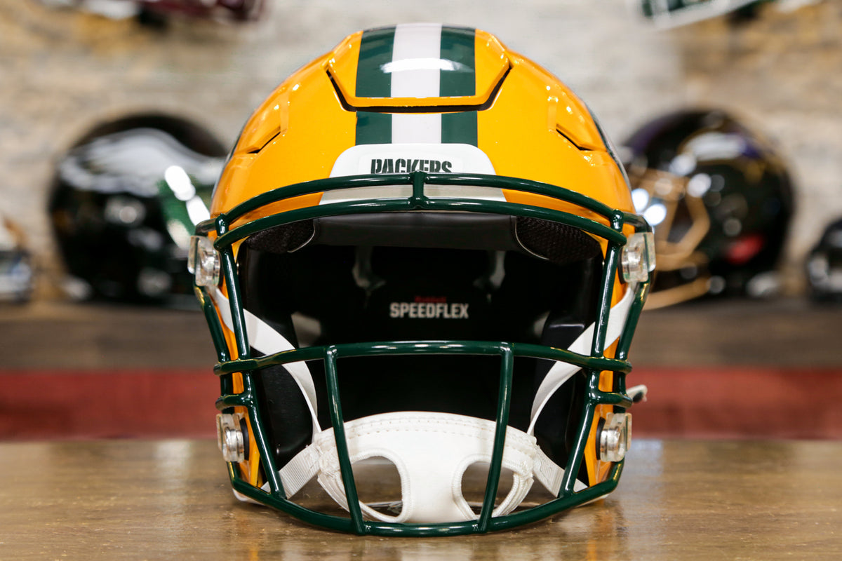 Green Bay Packers Helmets at the Packers Pro Shop