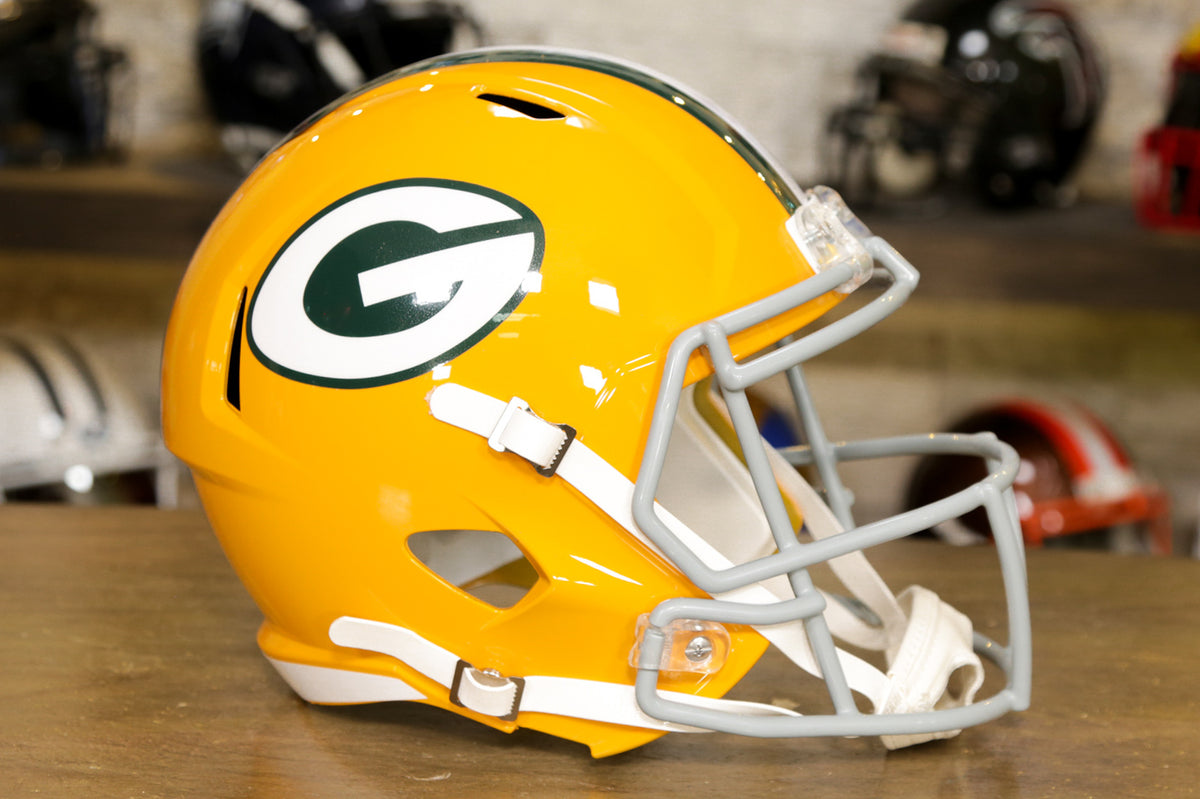 Green Bay Packers Helmet Riddell Authentic Full Size Speed Style