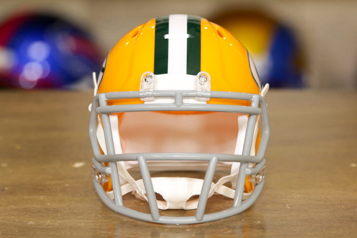 Riddell Green Bay Packers 2021 Season Throwback Logo Speed Mini Football  Helmet