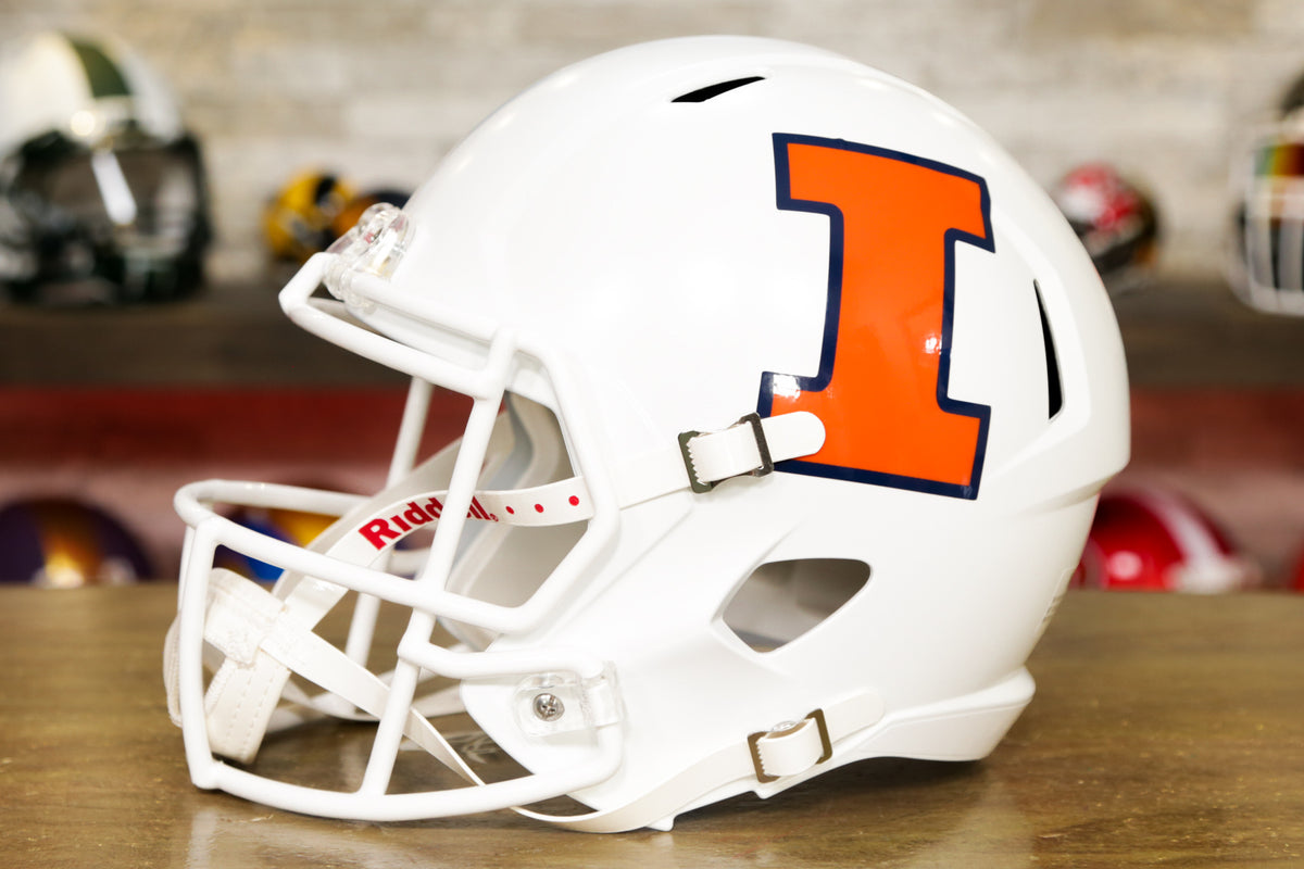Illinois Fighting Illini Orange NCAA Riddell Speed Mini Football Helmet