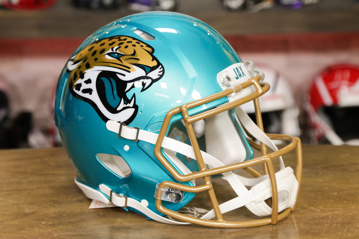 Jacksonville Jaguars Unsigned Riddell FLASH Alternate Revolution Speed  Authentic Football Helmet
