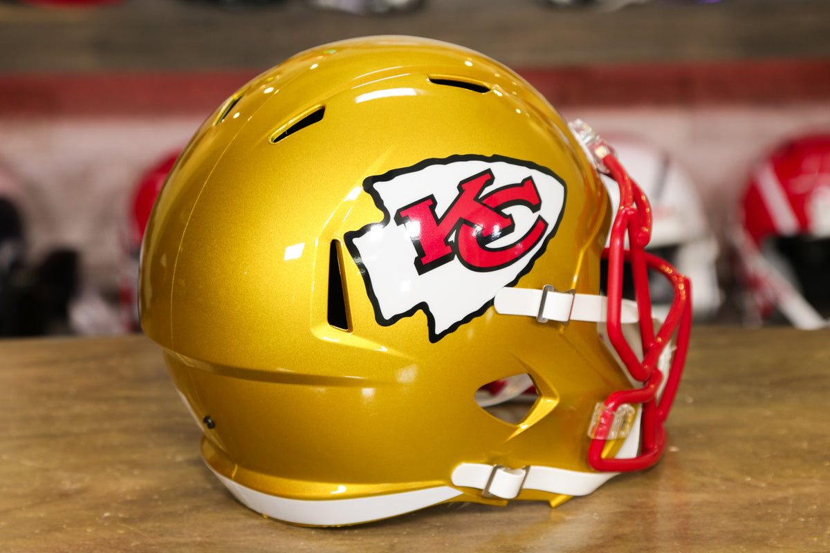 Kansas City Chiefs Helmet Riddell Authentic Full Size Speed Style Eclipse  Alternate Special Order - Sports Fan Shop