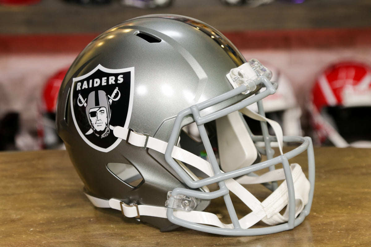 Oakland Raiders Riddell Chrome Alternate Speed Replica Helmet