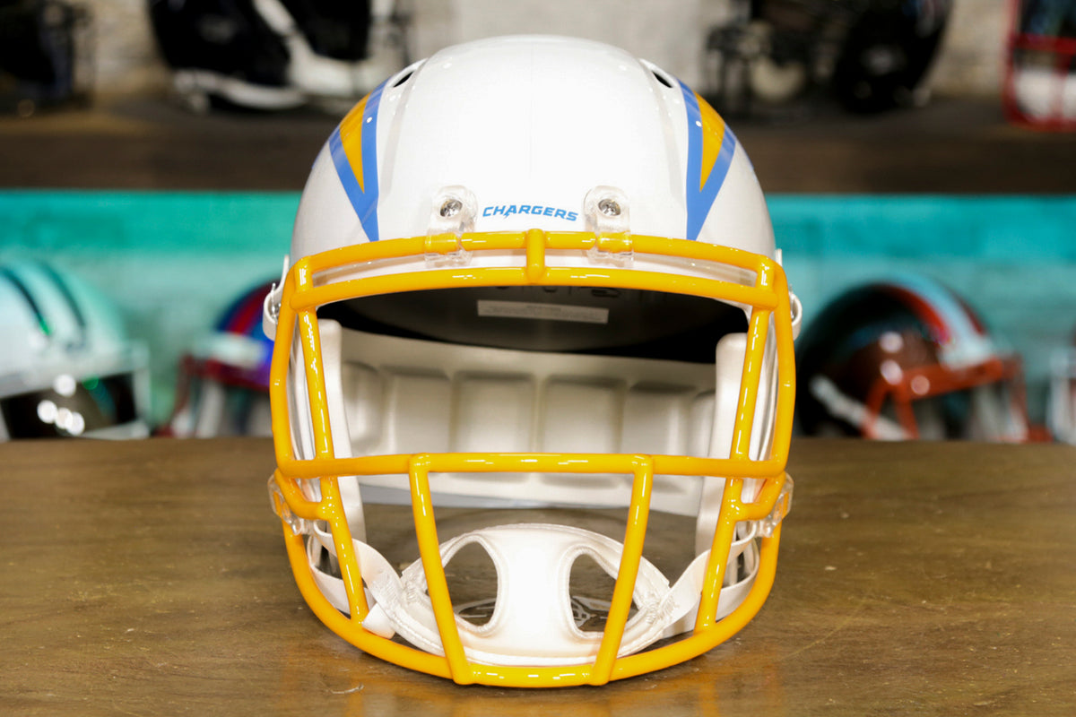 Los Angeles Chargers White Matte Authentic Speed Helmet New In Box 25744