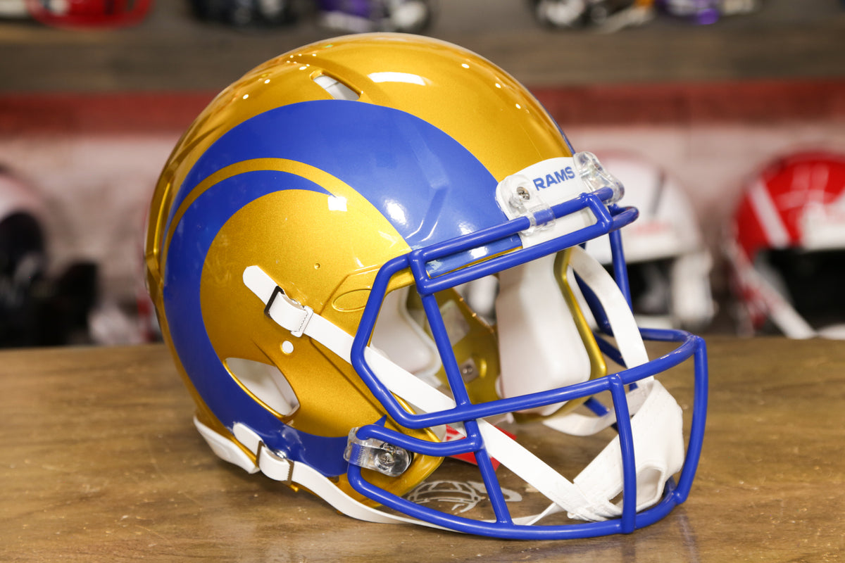 Los Angeles Rams Helmet Riddell Replica Full Size Speed Style FLASH  Alternate - Sports Fan Shop