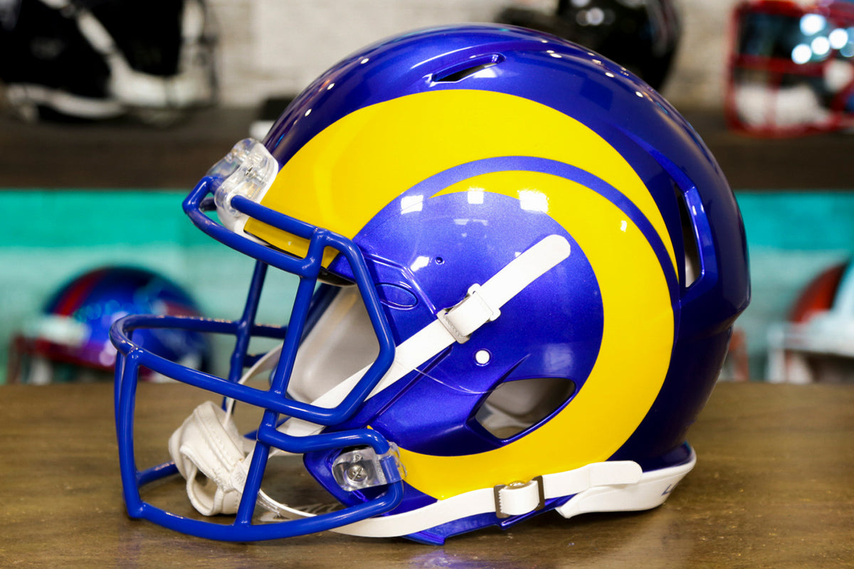 Riddell 9585562810 Los Angeles Rams Authentic Full Size Speed Style Flash Alternate Helmet