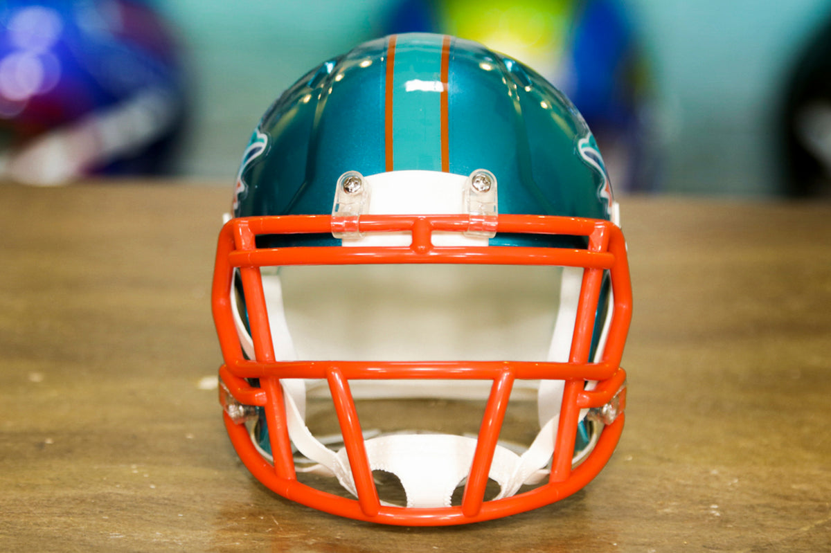 MIAMI DOLPHINS FLASH ALTERNATE SPEED MINI HELMET - Sinbad Sports Store