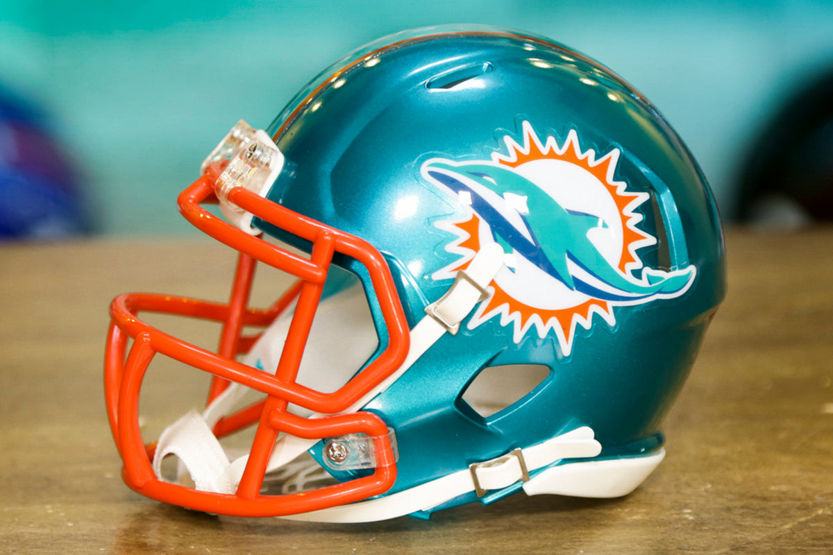 : Miami Dolphins Eclipse Speed Mini Helmet Riddell New In Box  26159 - NFL Mini Helmets : Sports & Outdoors