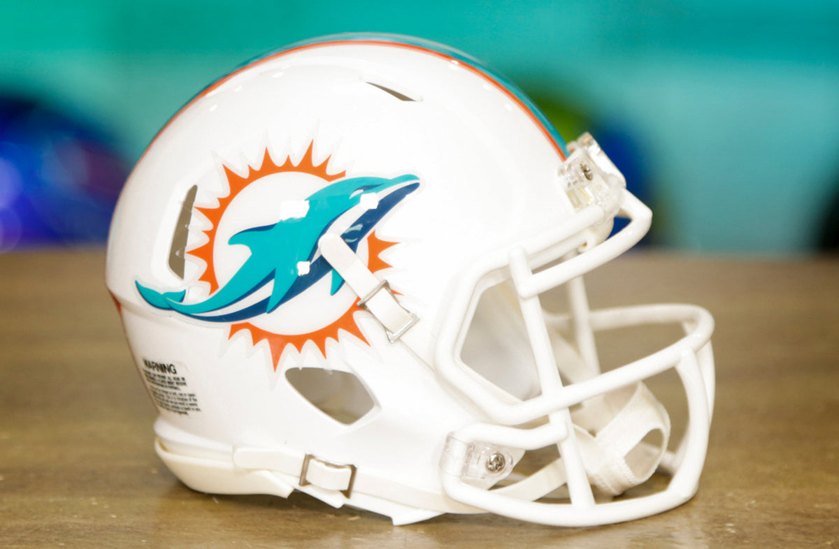 Riddell Miami Dolphins Chrome Speed Mini Helmet