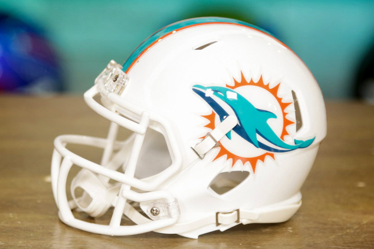 Miami Dolphins NFL MINI 6 inch Color-Changing LED Helmet Night