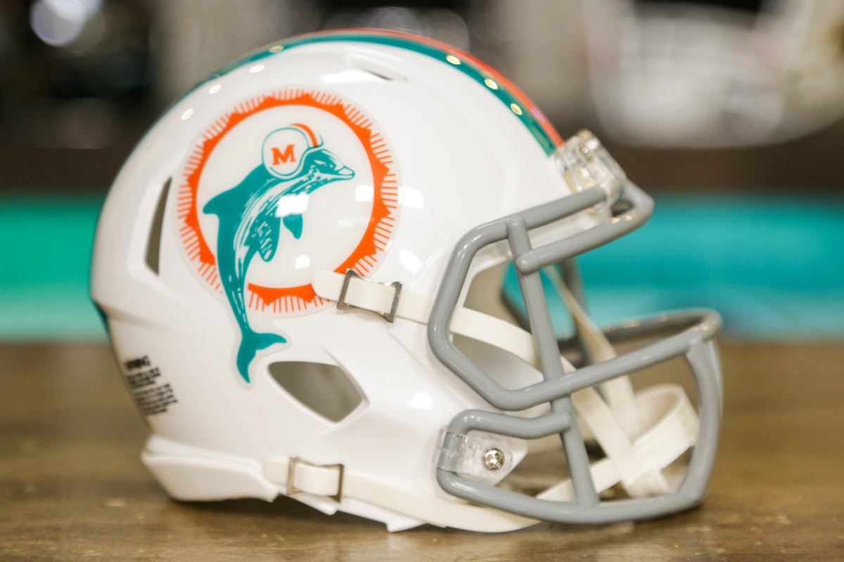 Miami Dolphins TRIBUTE CLASSIC Riddell Speed Mini Helmet (PRE-ORDER Ships  Late November) - CLARKtoys