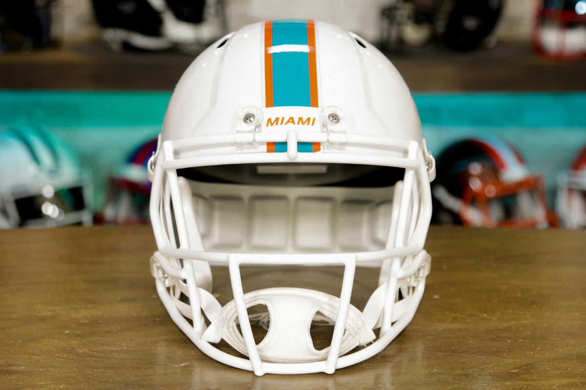 ***CUSTOM*** MIAMI DOLPHINS Full Size NFL Riddell SPEED Football Helmet