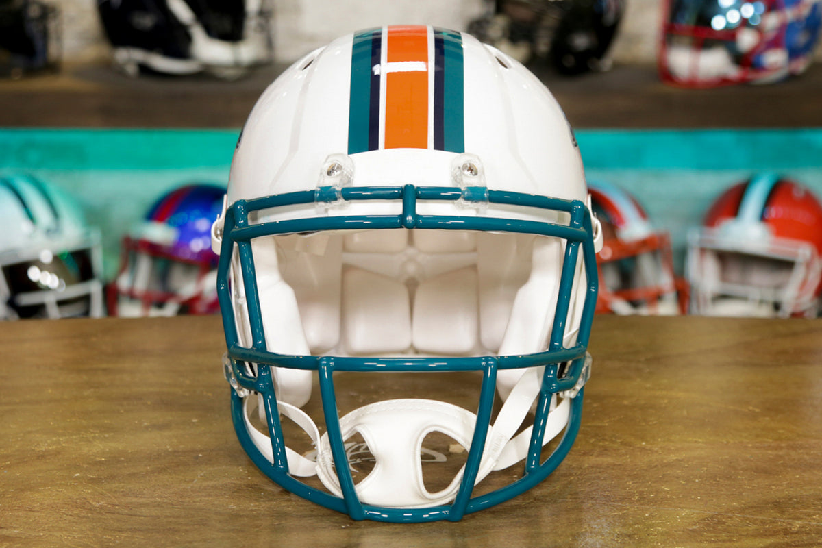 Miami Dolphins Authentic Speed 1980 - 1996, Throwback Helmets, NFL, Collectibles, Open Catalogue