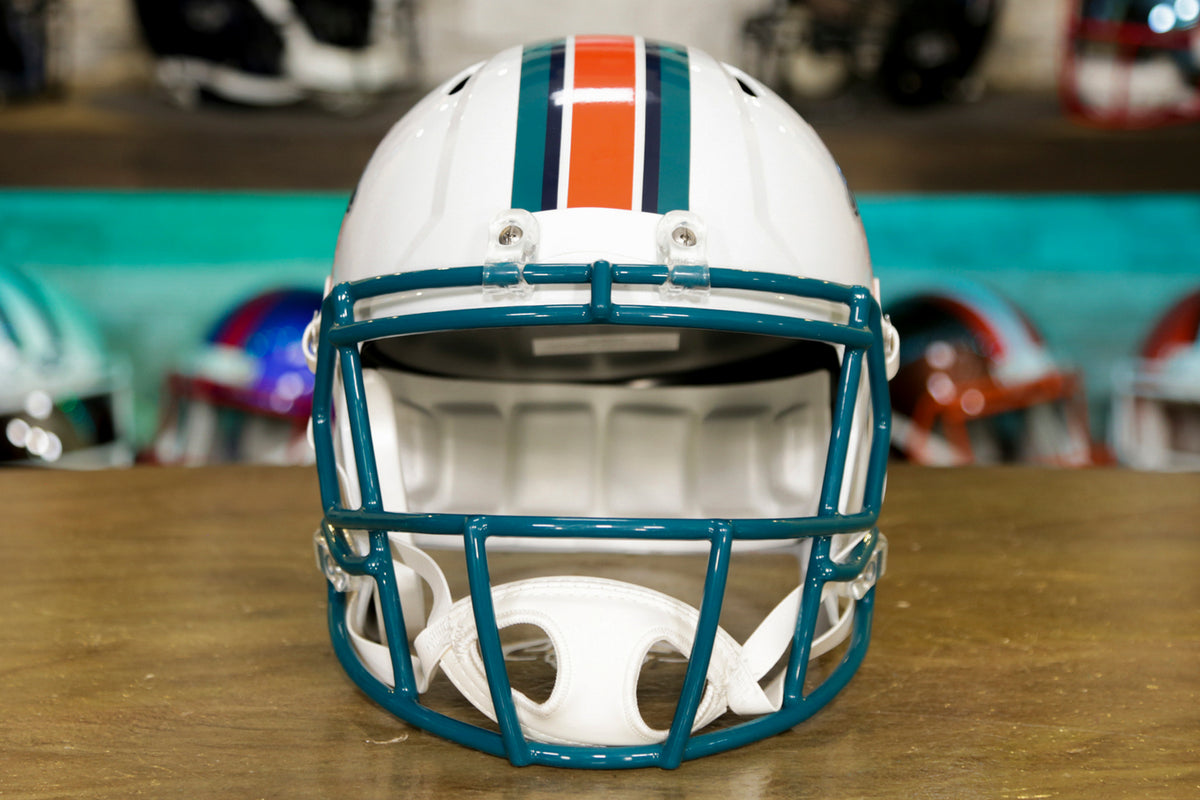 Miami Dolphins Helmet Riddell Replica Full Size Speed Style 1980-1996 T/B -  Sports Fan Shop