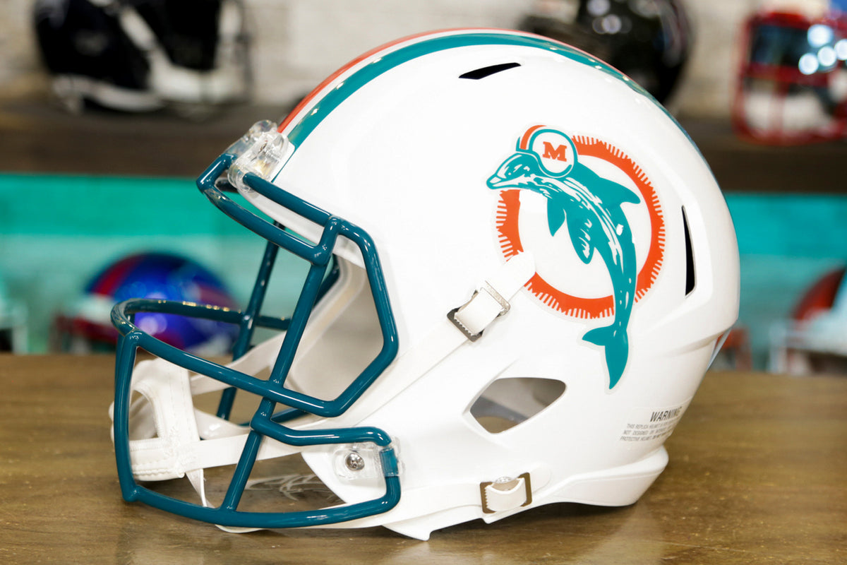 Miami Dolphins Authentic Speed 1980 - 1996, Throwback Helmets, NFL, Collectibles, Open Catalogue