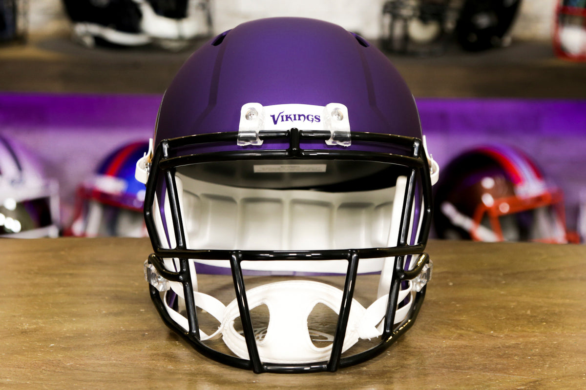 MINNESOTA VIKINGS Full Size Riddell AUTHENTIC Flat White Speed Helmet-New  In Box