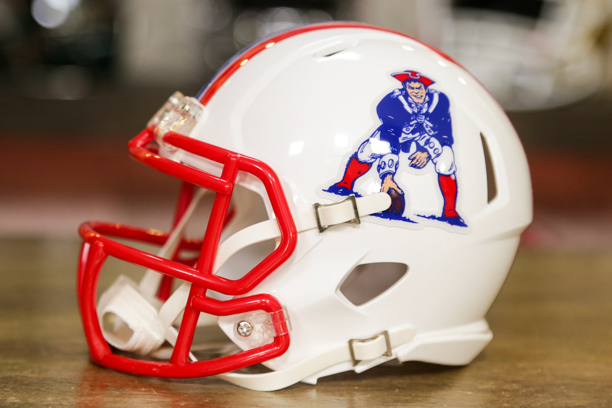 New England Patriots 1990-1992 Throwback Riddell Speed Mini Helmet –  Engine30Sports