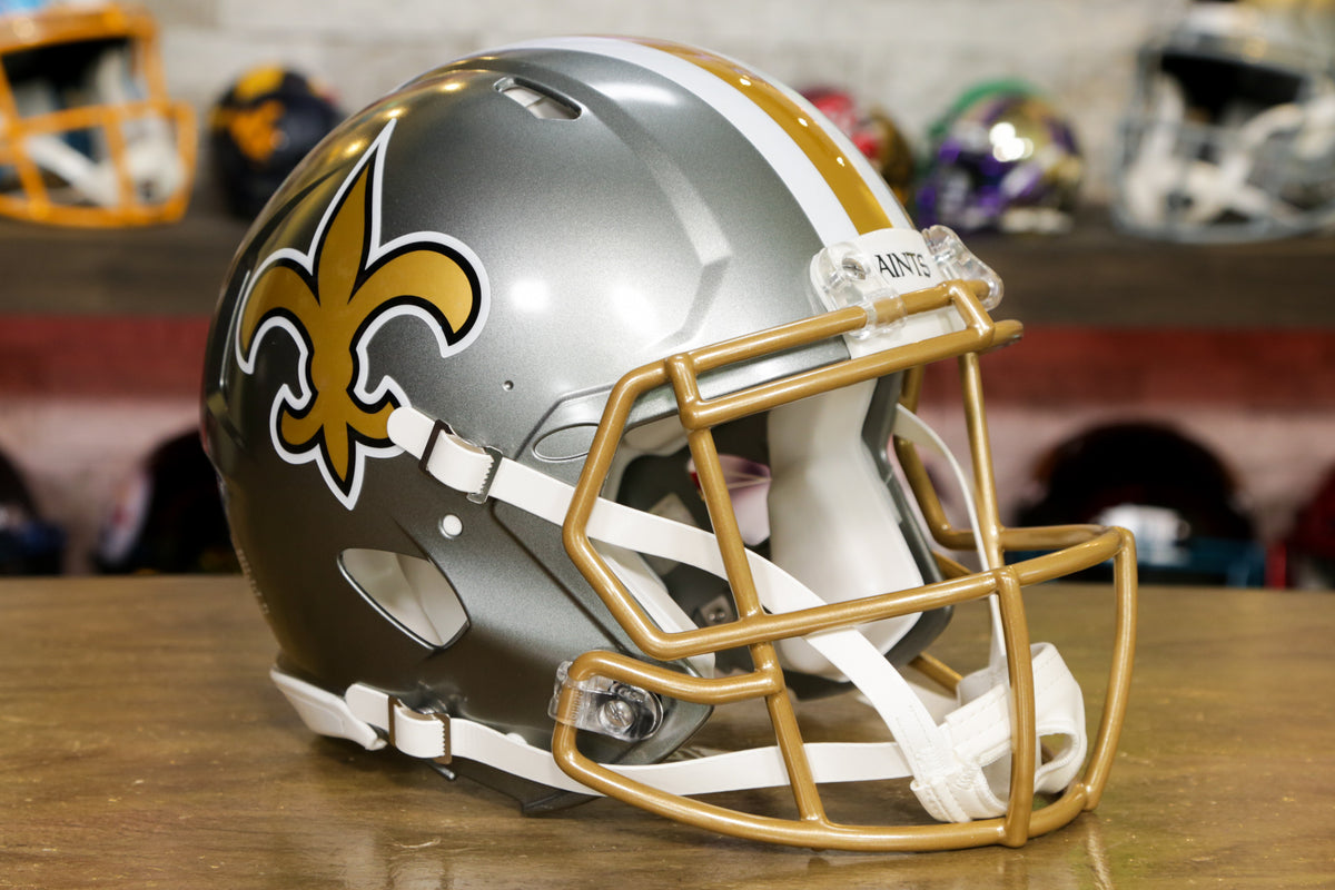 New Orleans Saints Riddell Speed Replica Helmet - Flash – Green Gridiron,  Inc.