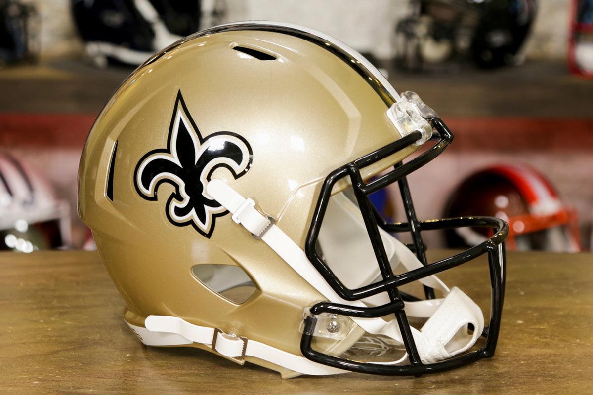 (New Orleans Saints, Medium) - Riddell NFL Full Size Replica Speed Helmet