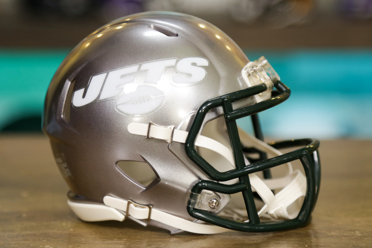 New York Jets 2018 Color Rush Chrome Green Mask Riddell Mini Speed