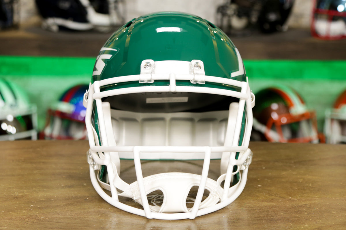 New York Jets Riddell Speed Replica Helmet - 1978-1989 Throwback – Green  Gridiron, Inc.