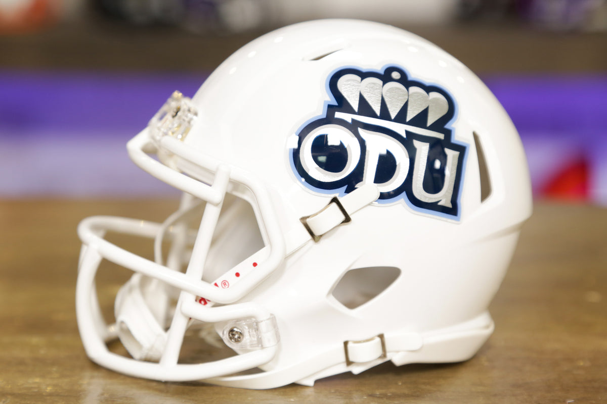 Old Dominion Monarchs Racetrack Blue Revolution SPEED Mini Football Helmet