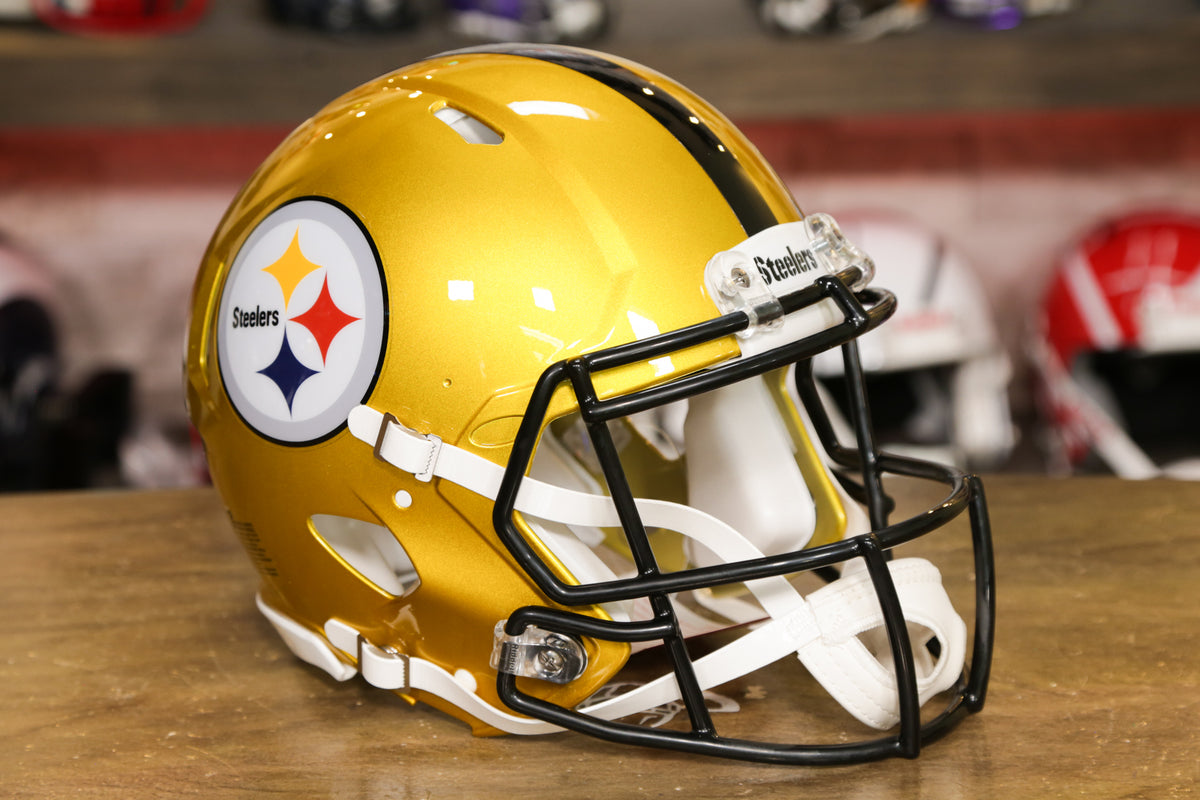 Riddell 9585562849 Pittsburgh Steelers Replica Full Size Speed Style Flash Alternate Helmet