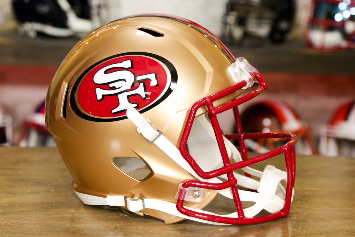 San Francisco 49ers 1996-2008 Throwback Riddell Speed Mini Helmet