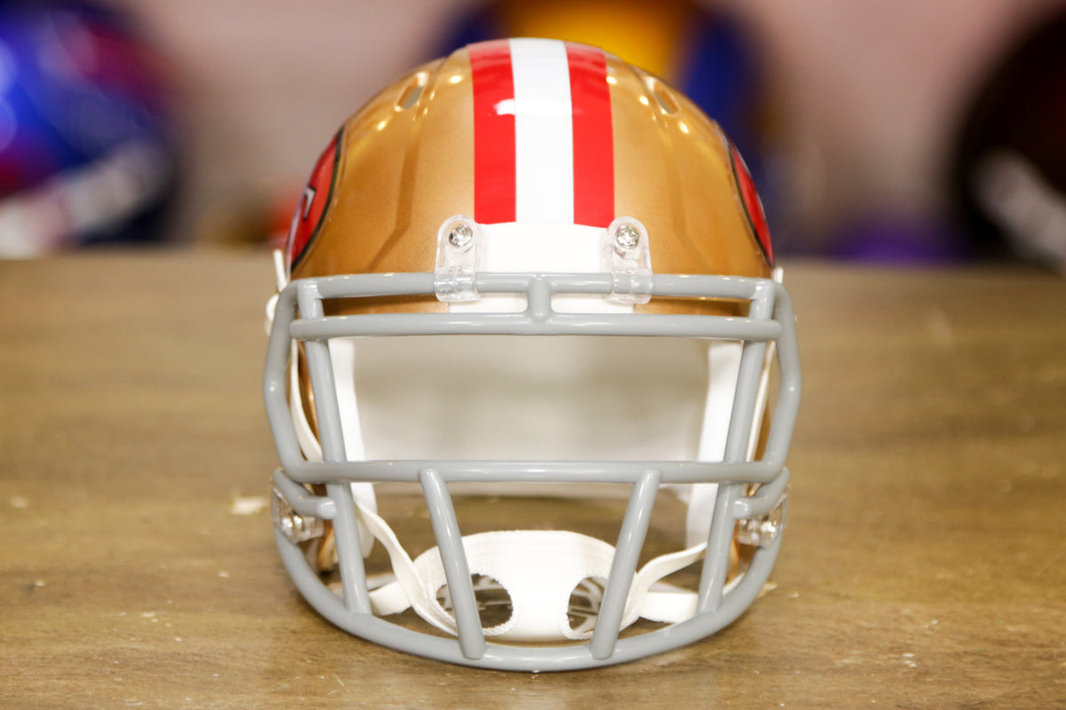 San Francisco 49ers NFL Throwback Riddell Speed Gold Mini Helmet