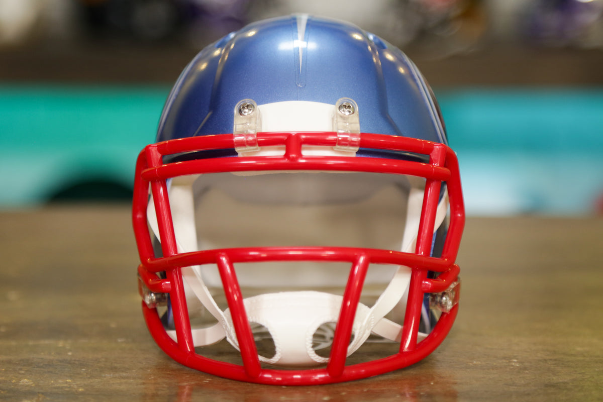 Titans Flames White Helmet w/ TitanBlue FM  Football helmets, Mini  football helmet, Titan helmet