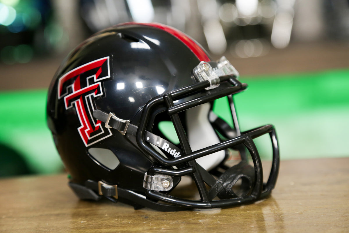 Texas Tech Red Raiders NCAA Mini Speed Football Helmet Chrome Logo- NCAA.