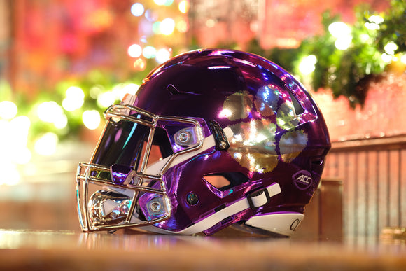 Purple Chrome Clemson Tigers Helmet